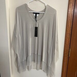 BCBGMaxAzria Taupe Ribbed Top
